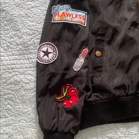 Vintage Bomber Jacket with Patched Sleeves - Picture 3 of 5